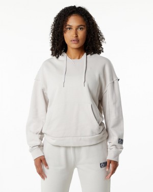 Alphalete Very Terry Donna Felpa Con Cappuccio Bianche | 06HDCRINT