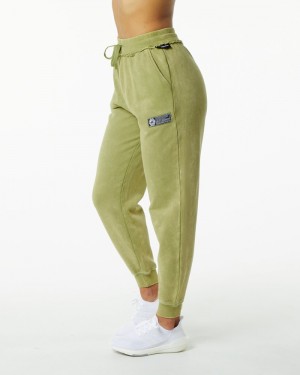 Alphalete Very Terry Donna Pantaloni Jogger Verdi | 40ZYFNEHI