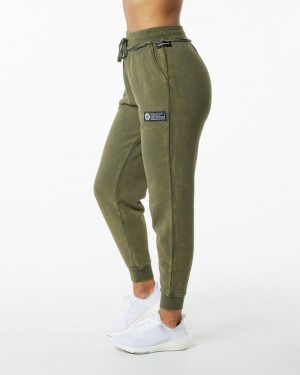 Alphalete Very Terry Donna Pantaloni Jogger Verdi | 81ZPXYOGA