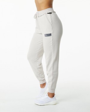 Alphalete Very Terry Donna Pantaloni Jogger Bianche | 59YLRQFJD