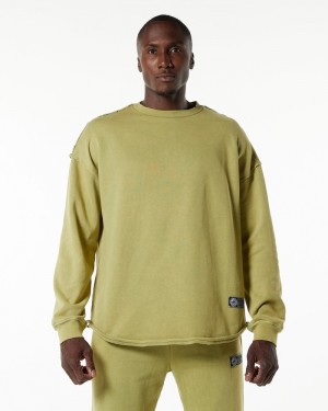 Alphalete Very Terry Pullover Uomo Felpa Verdi | 21NVEKYSO