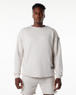 Alphalete Very Terry Pullover Uomo Felpa Bianche | 79PRVAEYB