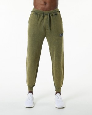 Alphalete Very Terry Uomo Pantaloni Jogger Verdi | 24DKTFQGO