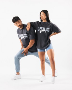Alphalete Wolf Head Donna Camicie Blu | 21KTRVNXZ