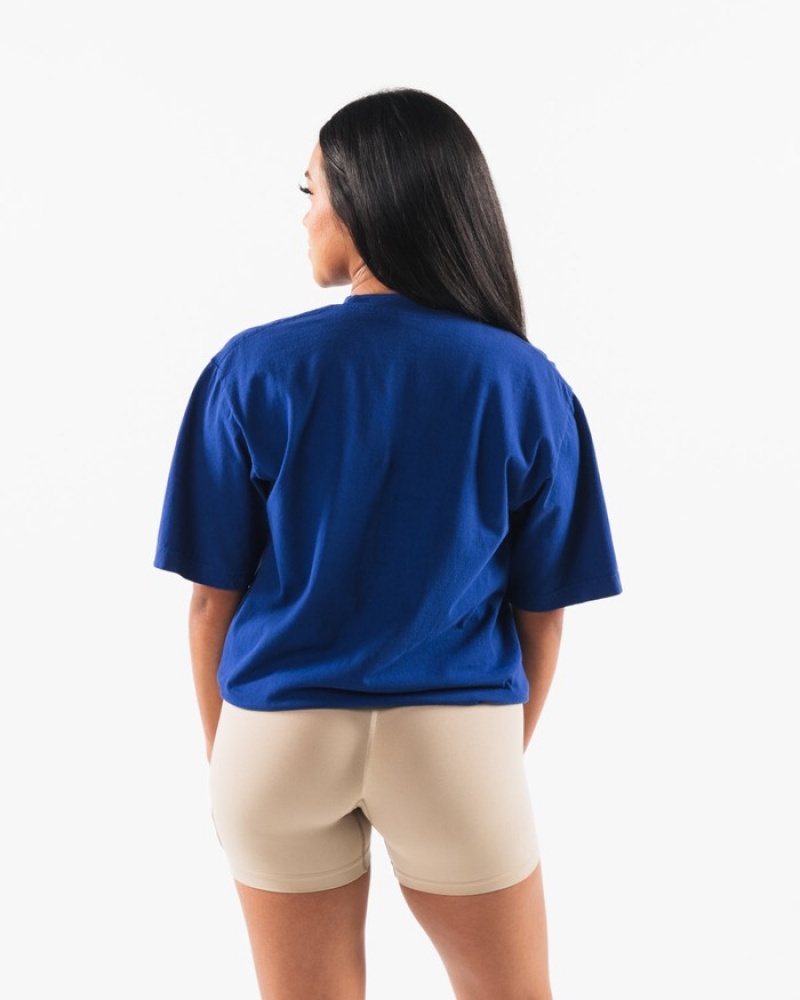 Alphalete AA Beach Donna Camicie Blu Reale Blu | 72CEVUYJN
