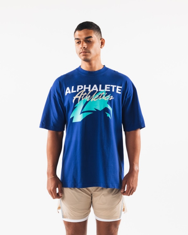 Alphalete AA Beach Donna Camicie Blu Reale Blu | 72CEVUYJN
