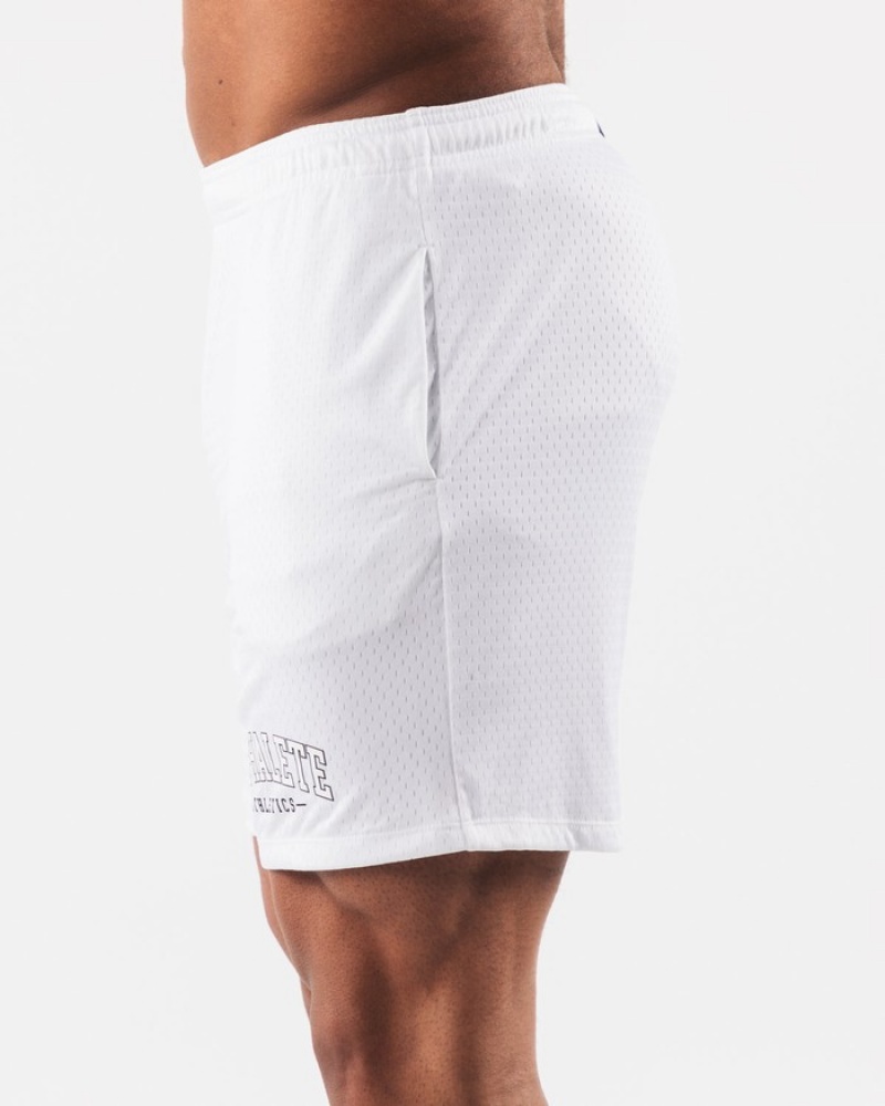 Alphalete AA Mesh 6” Uomo Pantaloncini Bianche | 69KWFADYQ