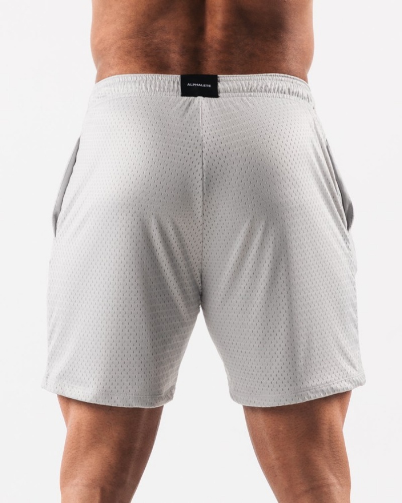 Alphalete AA Mesh 6” Uomo Pantaloncini Grigie | 92HONWULV