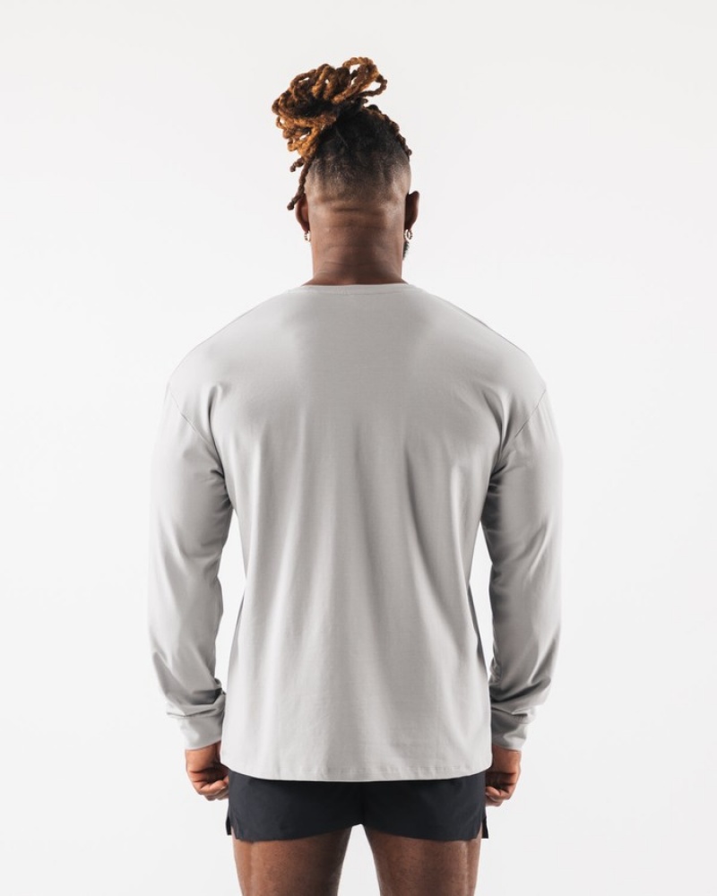Alphalete AA Paisley Print LS Uomo Camicie Grigie | 92DNPZQIH