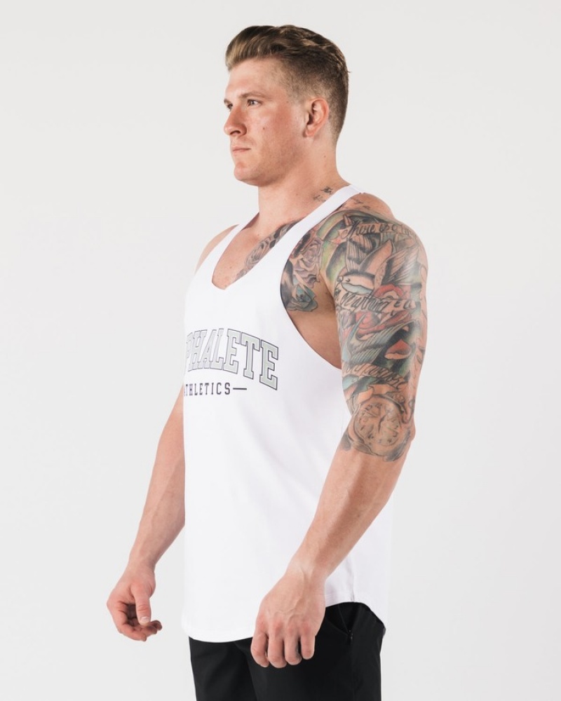 Alphalete AA Raw Cut Uomo Canotta Bianche | 29ACBHJYE