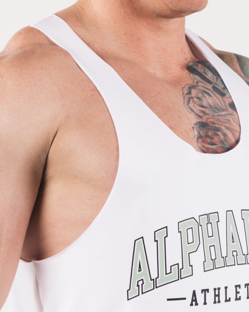 Alphalete AA Raw Cut Uomo Canotta Bianche | 29ACBHJYE