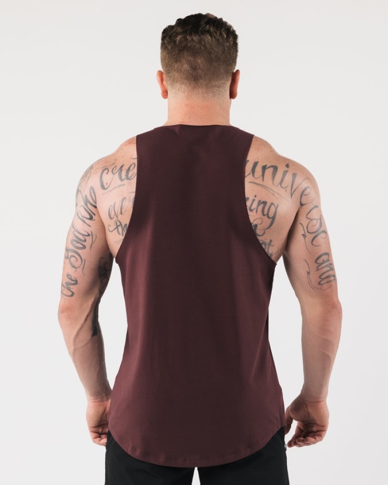 Alphalete AA Raw Cut Uomo Canotta Bordeaux | 13JTACSPI