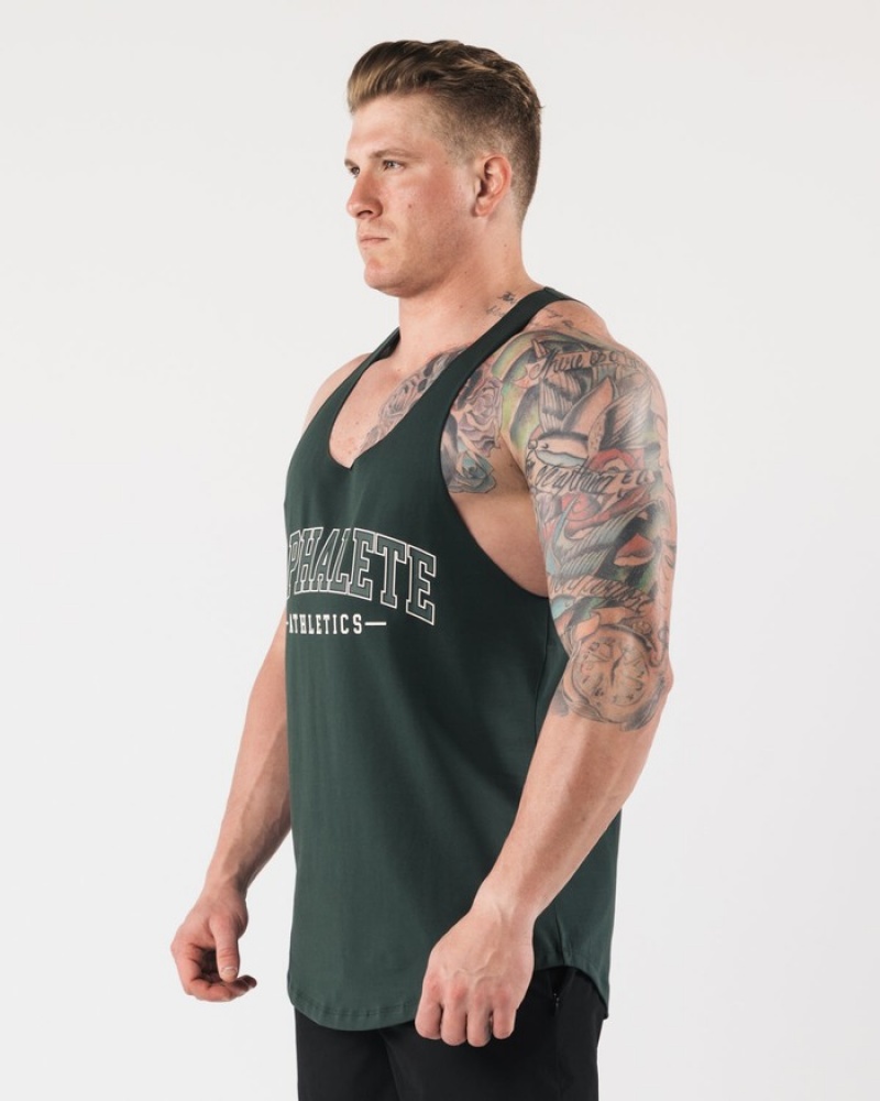 Alphalete AA Raw Cut Uomo Canotta Verdi | 16FUXGOYT