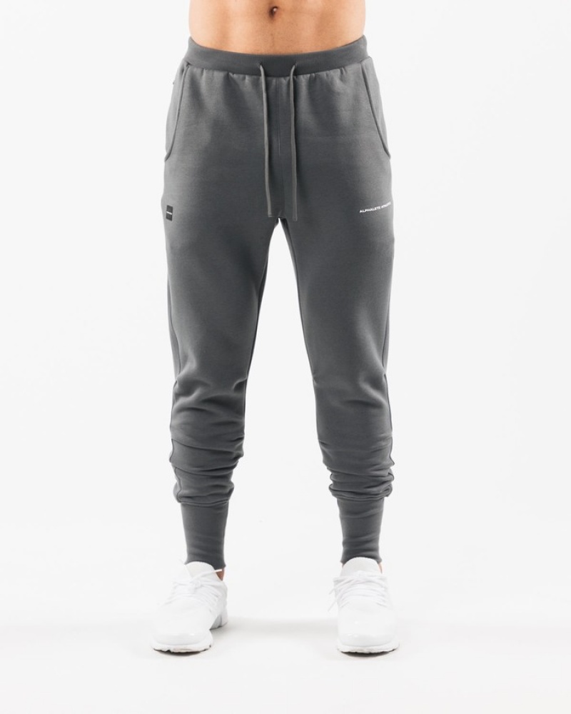 Alphalete Academy Club Uomo Pantaloni Jogger Grigie | 14SNMHZYT