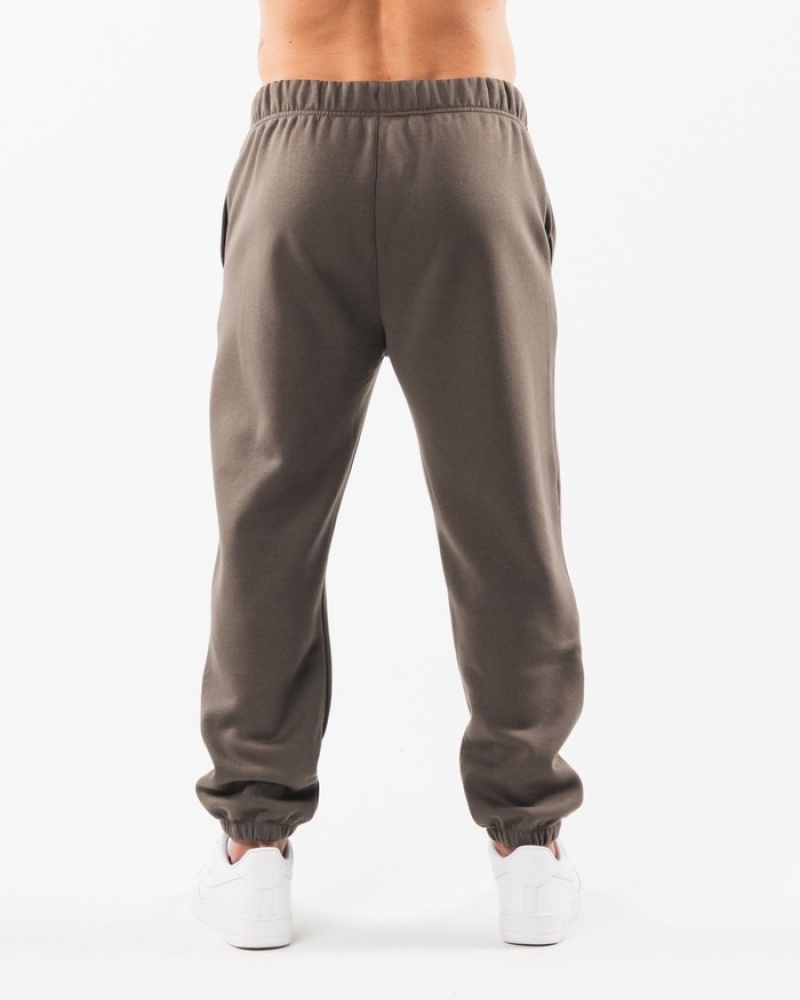 Alphalete Academy Relaxed Uomo Pantaloni Jogger Grigie Marroni | 72QOSLUPR