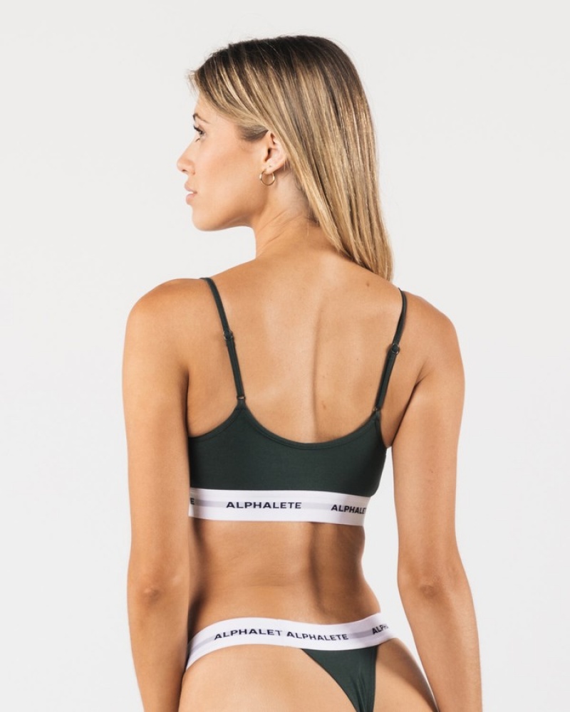 Alphalete Acute Camilette Donna Biancheria Intima Verdi | 62RXZPHDB