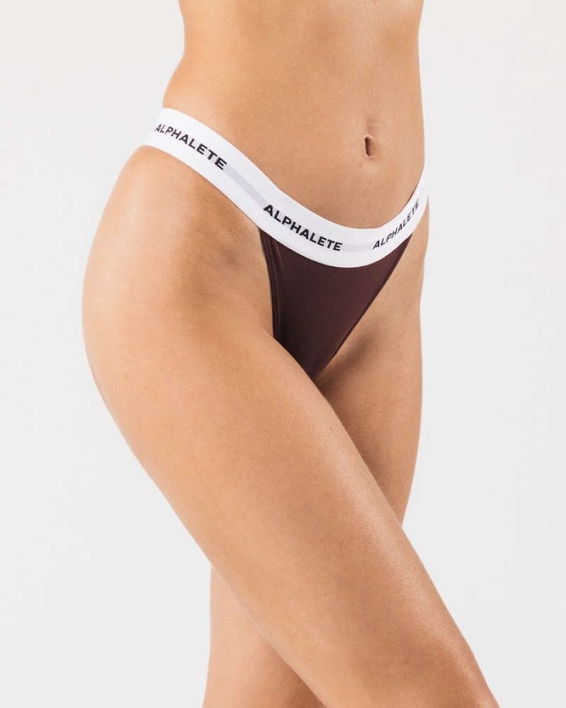 Alphalete Acute Donna Biancheria Intima Bordeaux | 69DZOJUIB