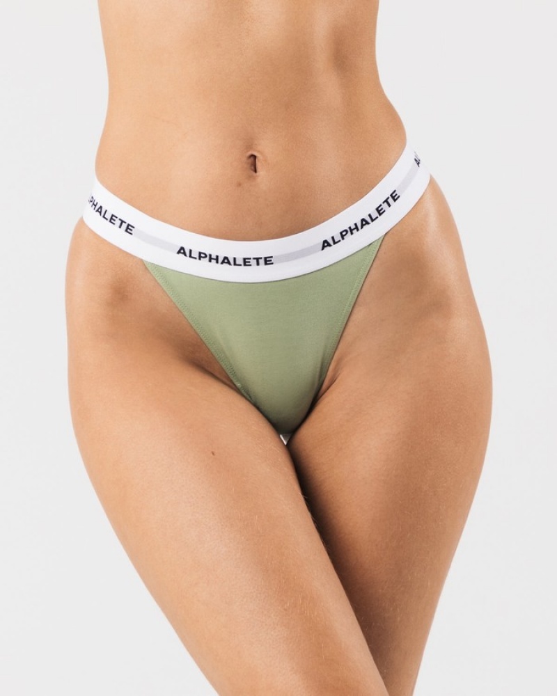 Alphalete Acute Donna Biancheria Intima Verde Oliva | 16AXCEBFY