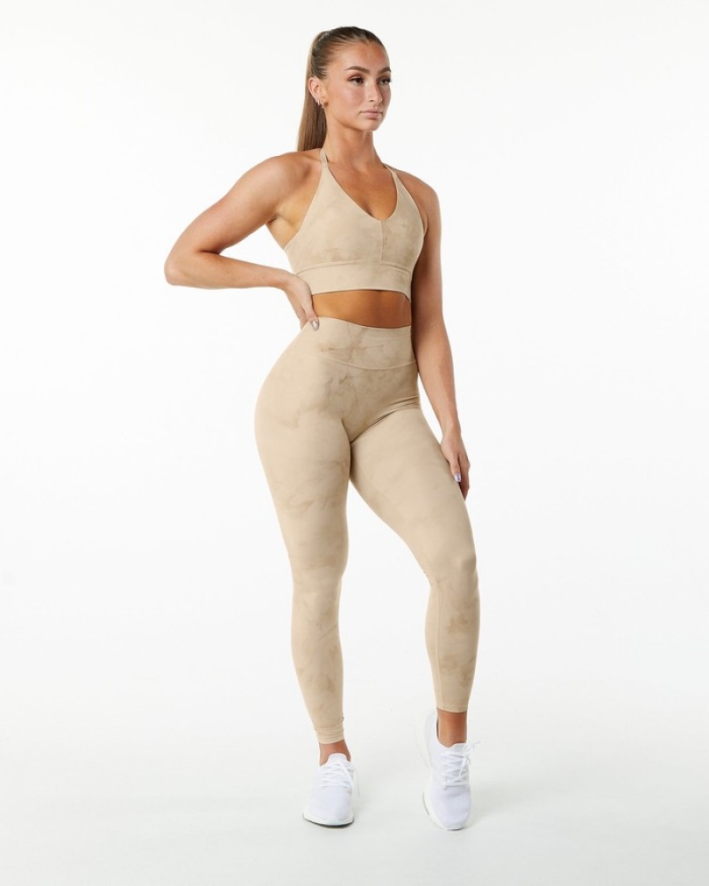 Alphalete Alphalux Wonder Donna Reggiseni Beige | 14XFUSRAN
