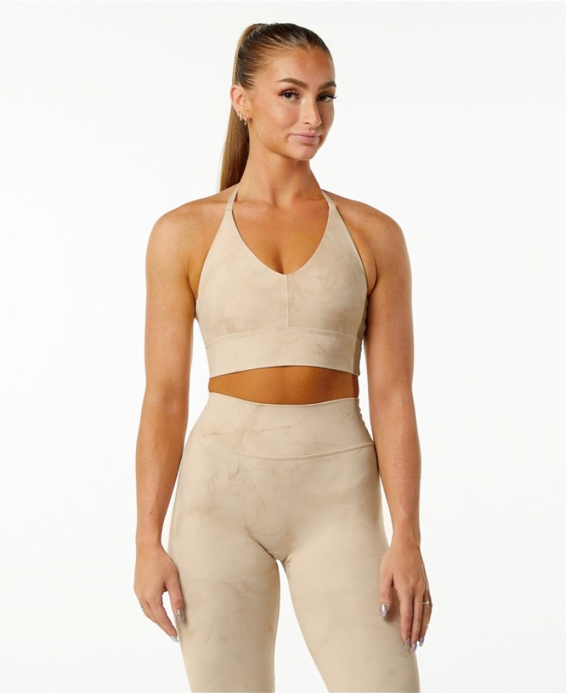 Alphalete Alphalux Wonder Donna Reggiseni Beige | 14XFUSRAN