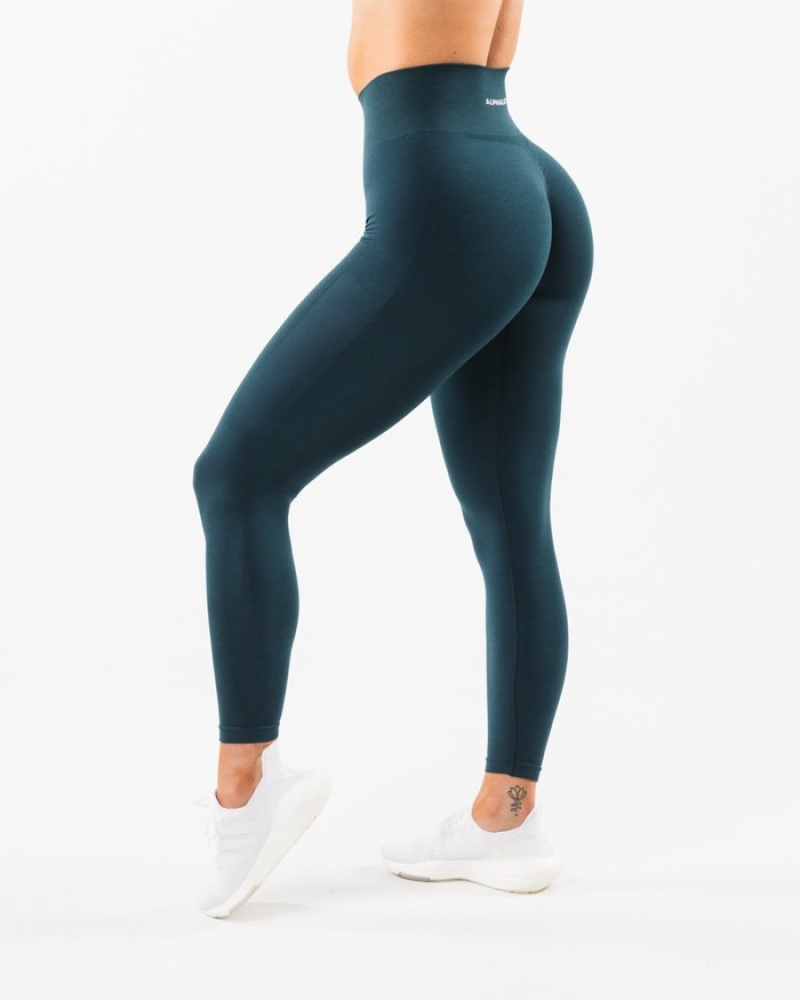 Alphalete Amplify Donna Leggings Blu Marino | 51FHKRXPU