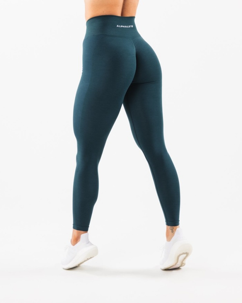Alphalete Amplify Donna Leggings Blu Marino | 51FHKRXPU
