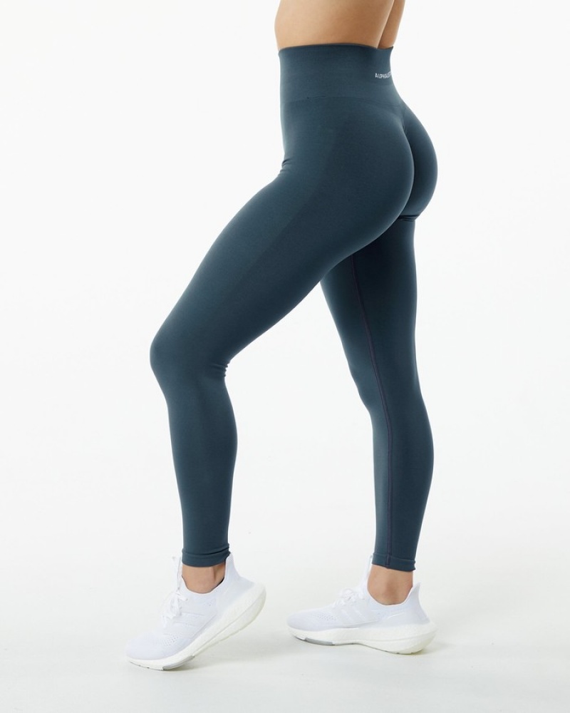 Alphalete Amplify Donna Leggings Blu | 06QGUYXDA