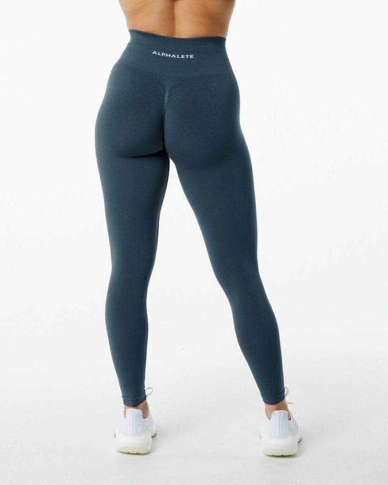 Alphalete Amplify Donna Leggings Blu | 06QGUYXDA