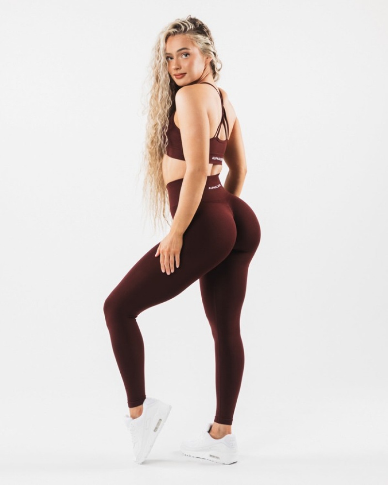 Alphalete Amplify Donna Leggings Bordeaux | 06XTVHOKZ