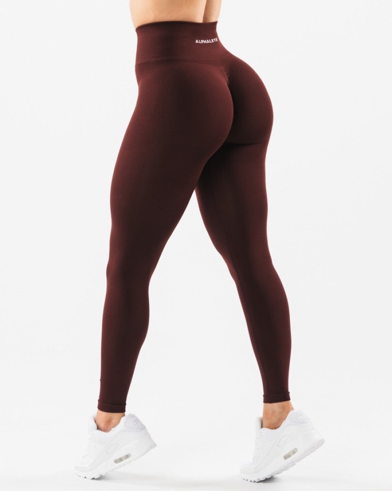 Alphalete Amplify Donna Leggings Bordeaux | 06XTVHOKZ