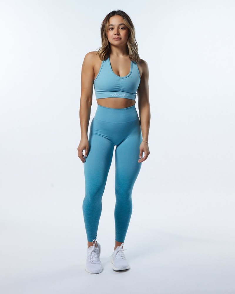 Alphalete Amplify Donna Reggiseni Blu | 16SOGXTHM