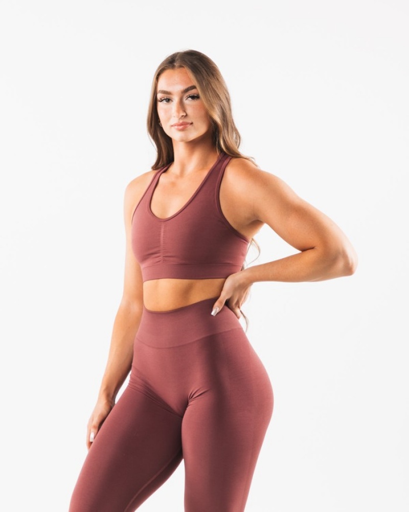 Alphalete Amplify Donna Reggiseni Bordeaux | 42WYSDHIB