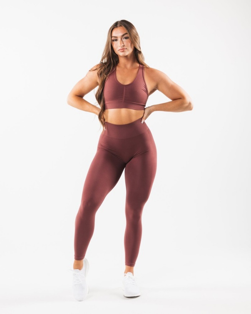 Alphalete Amplify Donna Reggiseni Bordeaux | 42WYSDHIB