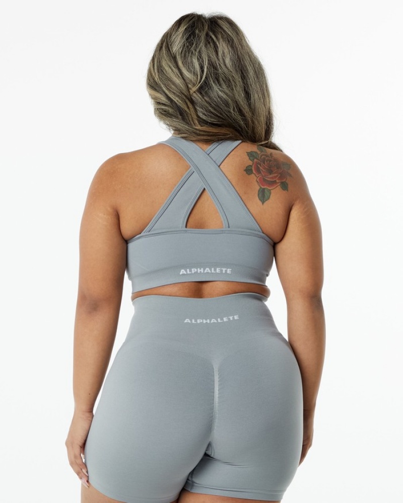 Alphalete Amplify Donna Reggiseni Grigie | 47DOYRGHM
