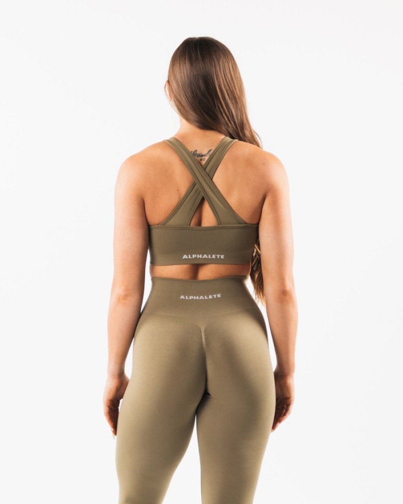 Alphalete Amplify Donna Reggiseni Grigie | 48PHLYOWG