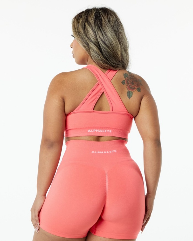 Alphalete Amplify Donna Reggiseni Rosa | 79AILGBTH
