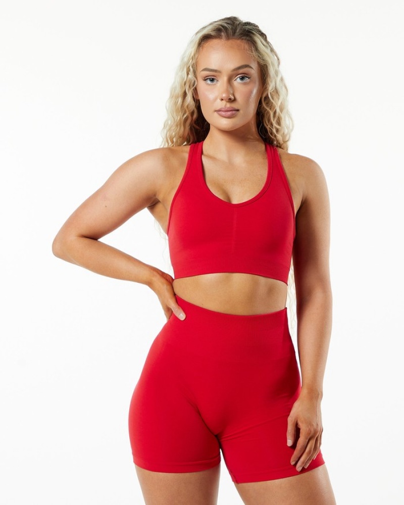 Alphalete Amplify Donna Reggiseni Rosse | 28LFEWAOI