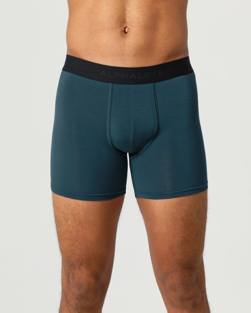 Alphalete Classiche Boxer 3pk Uomo Biancheria Intima Nere | 92HSFTBCM