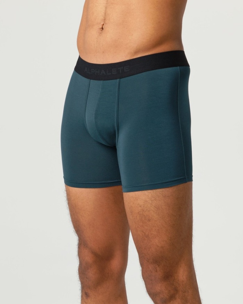 Alphalete Classiche Boxer 3pk Uomo Biancheria Intima Nere | 92HSFTBCM