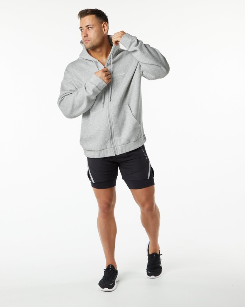 Alphalete Classiche Full-Zip Uomo Giacche Grigie | 10NRVFDMX