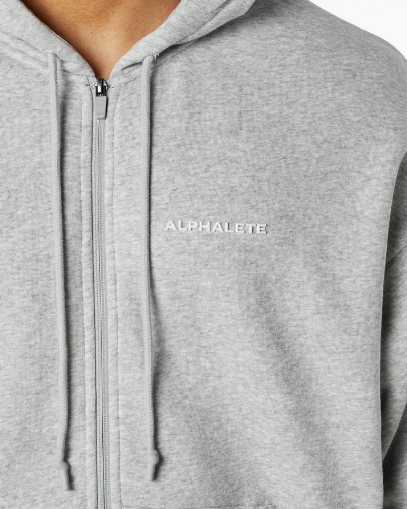 Alphalete Classiche Full-Zip Uomo Giacche Grigie | 10NRVFDMX