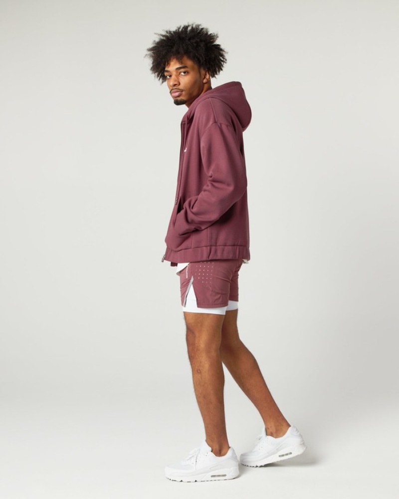 Alphalete Classiche Full-Zip Uomo Giacche Bordeaux | 25CZLMFBG
