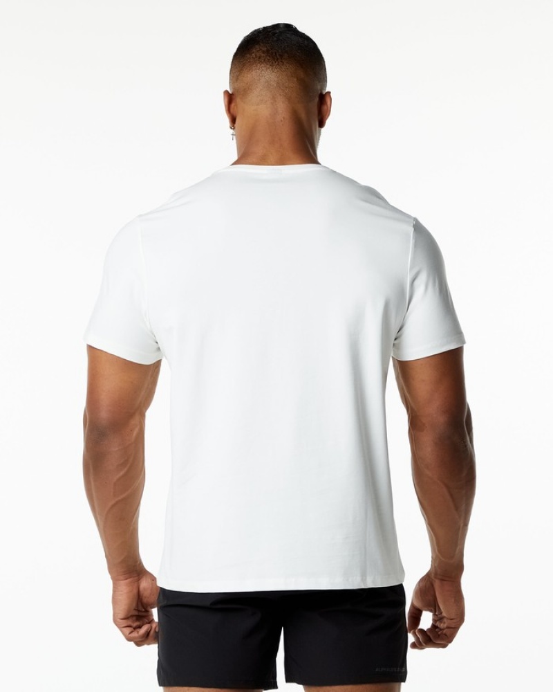 Alphalete Classiche Uomo Camicie Bianche | 91AFLZSUQ