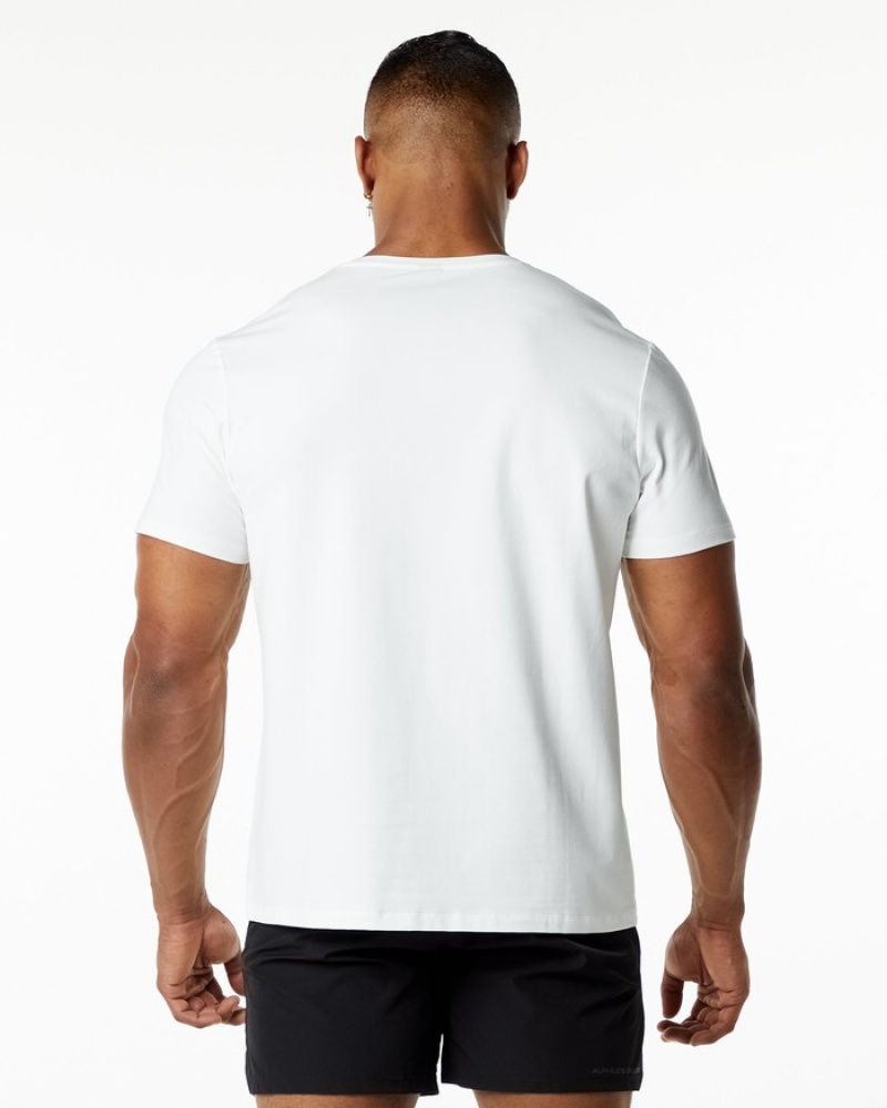 Alphalete Classiche Uomo Camicie Bianche | 37BYMGIEO