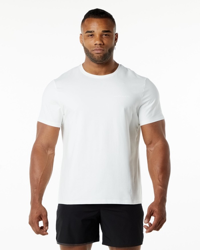 Alphalete Classiche Uomo Camicie Bianche | 37BYMGIEO