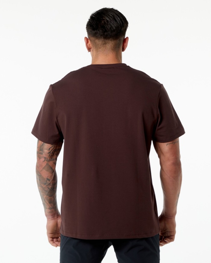 Alphalete Classiche Uomo Camicie Bordeaux | 31EKAMWTD