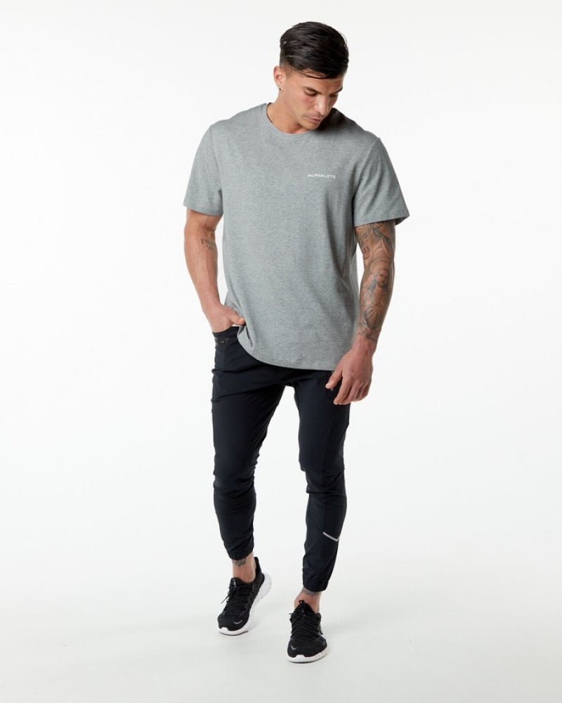 Alphalete Classiche Uomo Camicie Grigie | 39RSENPYQ