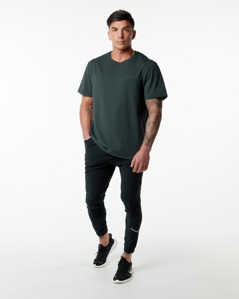 Alphalete Classiche Uomo Camicie Verdi | 06FXIQDHM