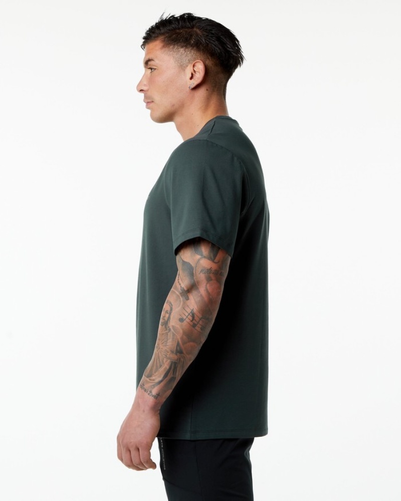 Alphalete Classiche Uomo Camicie Verdi | 06FXIQDHM