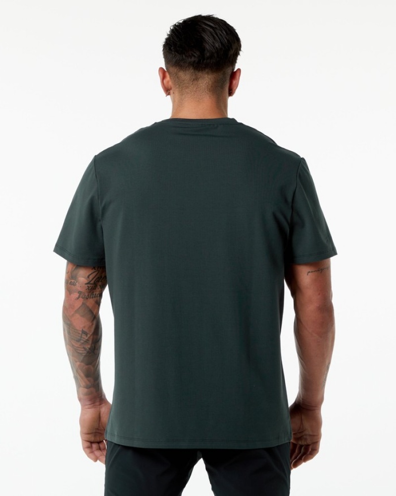 Alphalete Classiche Uomo Camicie Verdi | 06FXIQDHM